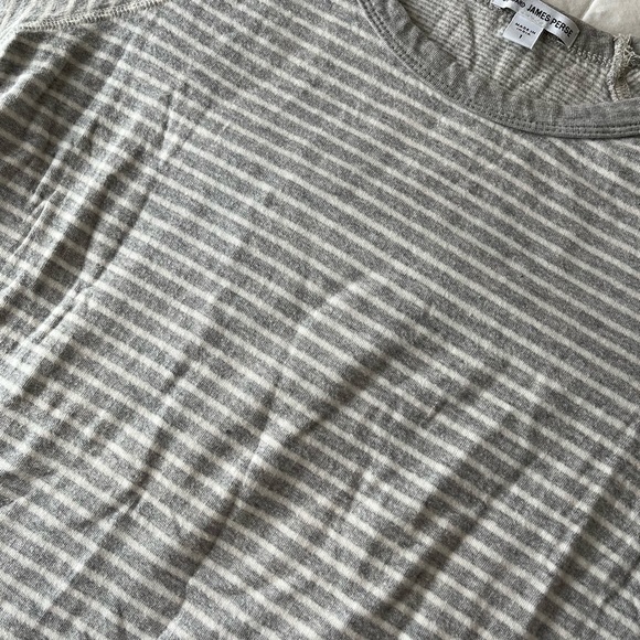 James Perse size 1 grey stripped sweatshirt - Picture 3 of 4